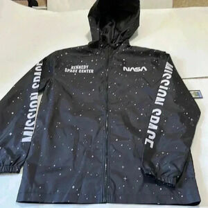 NASA hyperspace hooded windbreaker size small NWT
